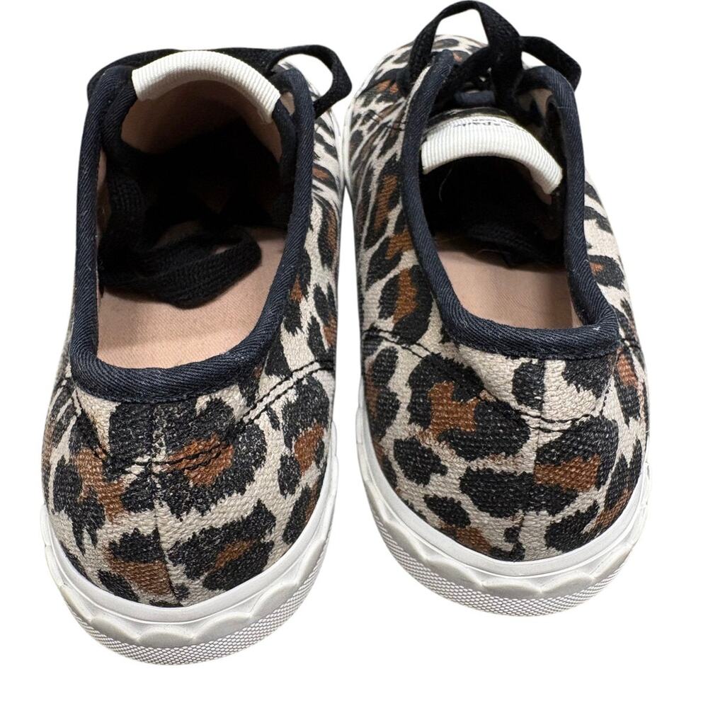 Kate Spade New York Leopard Print Canvas Lace-Up Sneakers Size 7.5 - Picture 4 of 5